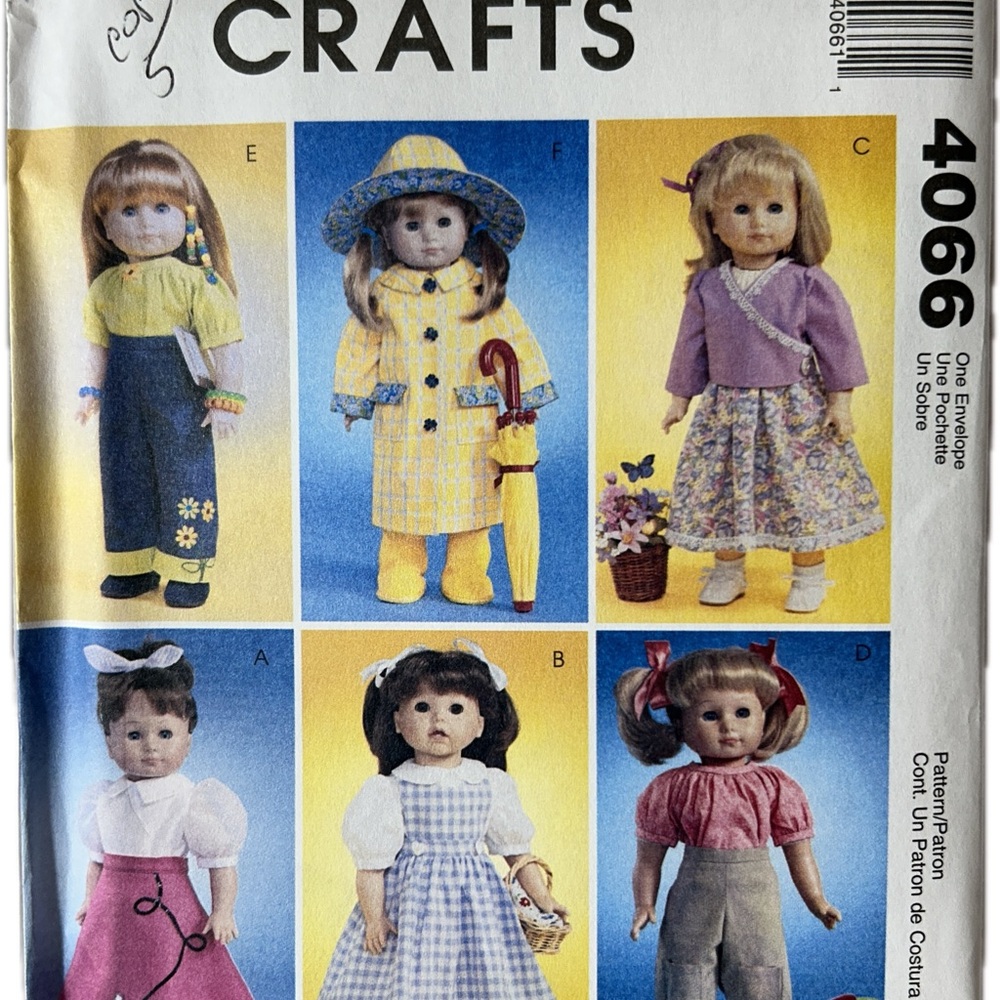 Simplicity - McCall's Patterns ~ Doll Clothing ~ For Dolls 18"- 19" ~ New-Unused - Picture 6 of 8